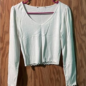Long sleeve white top